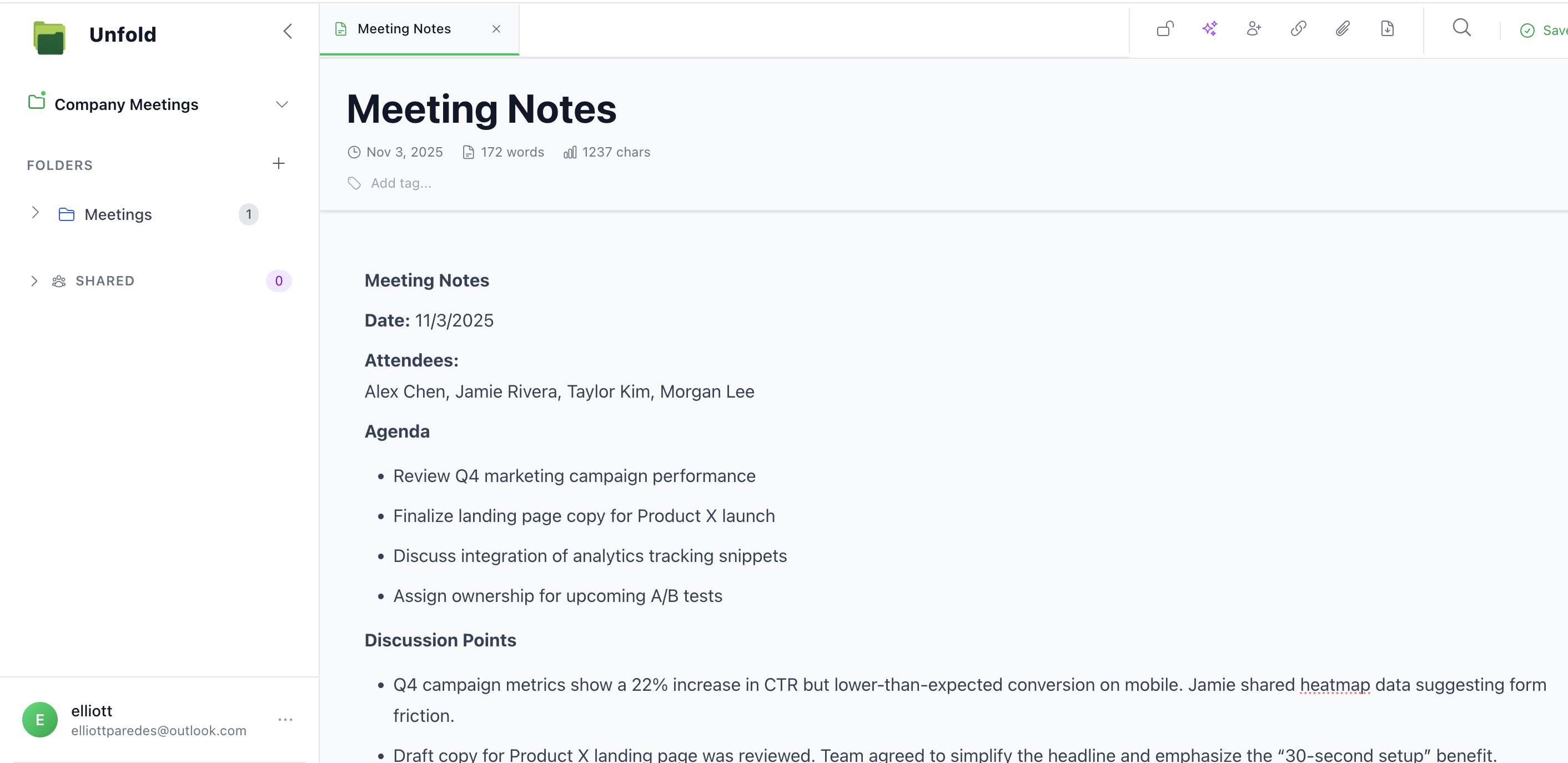 Meeting Notes Preview